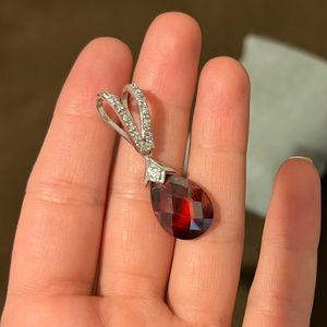 925 Silver Pendant Gemstone Charm Diamond Pendant Charms Pendants Necklace